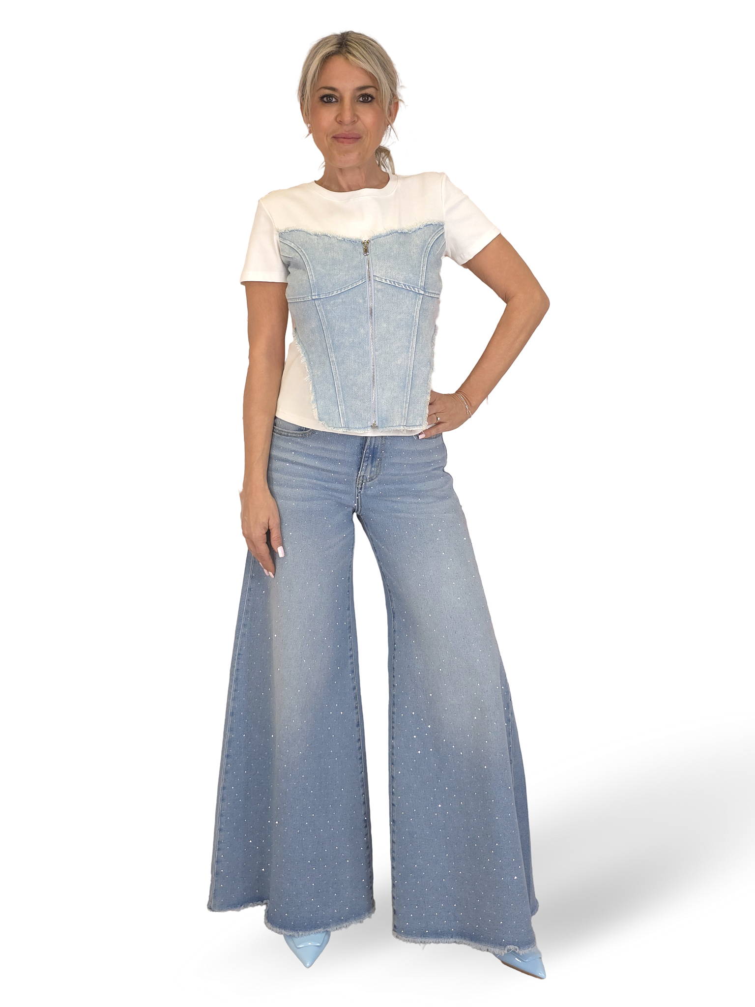 CAMISETA CORSET DENIM