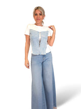CAMISETA CORSET DENIM