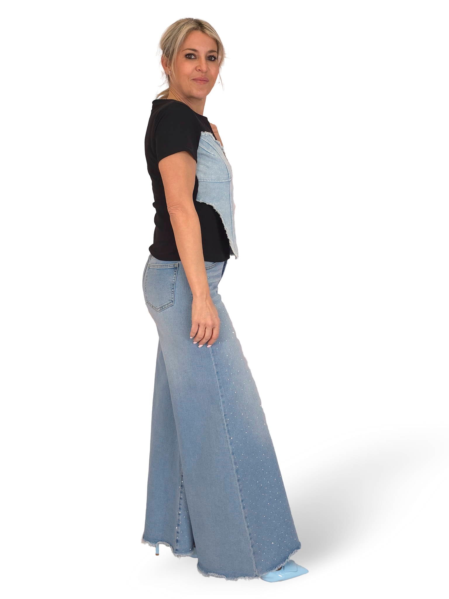 CAMISETA CORSET DENIM