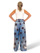 PANTALÓN EFECTO DENIM LINO ESTAMPADOS