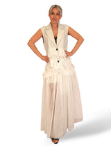 VESTIDO BLAZER VOLANTES TUL
