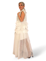 VESTIDO BLAZER VOLANTES TUL
