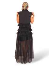 VESTIDO BLAZER VOLANTES TUL