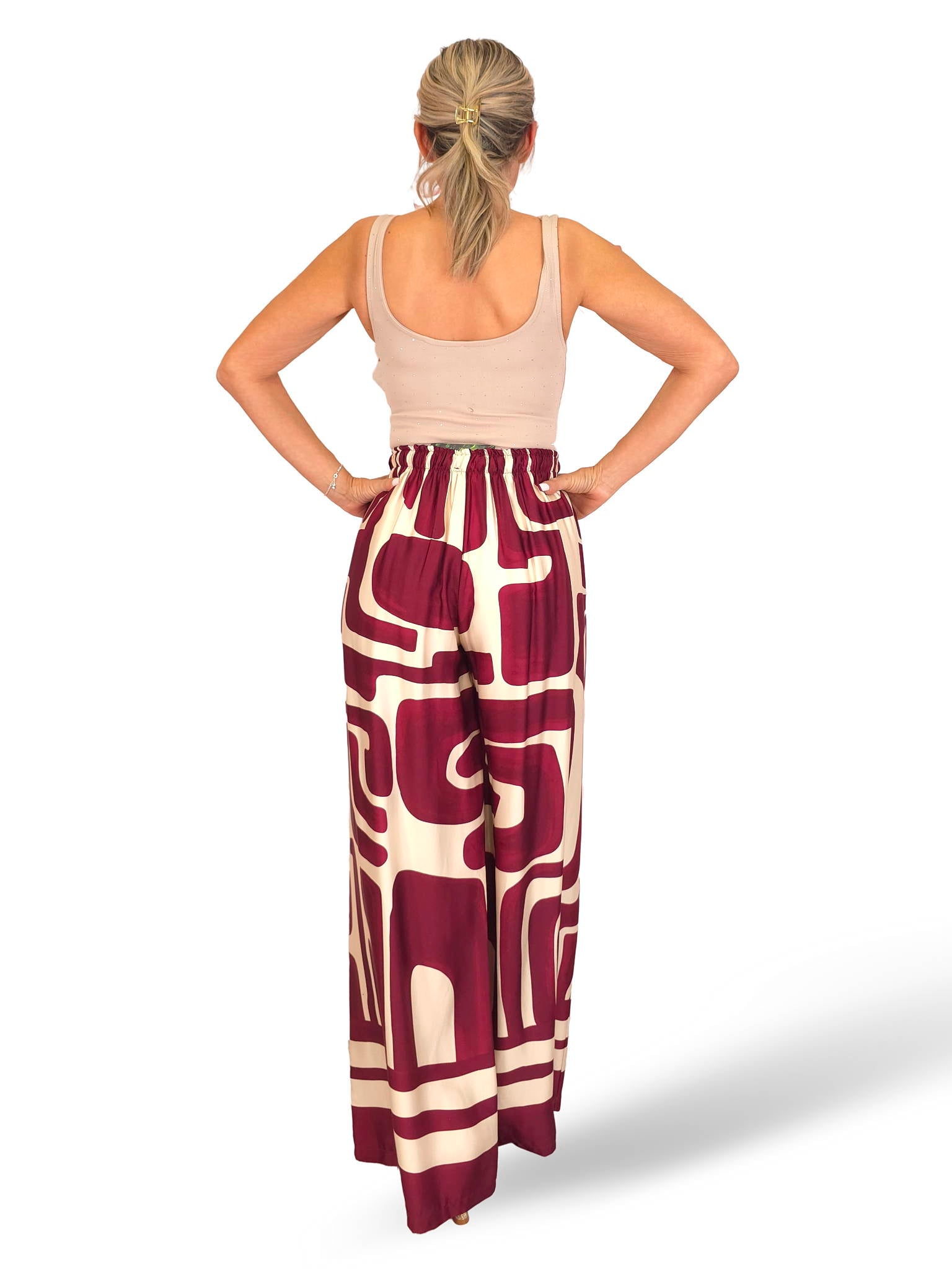 PANTALÓN ANCHO SATEN ESTAMPADO JOT