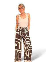 PANTALÓN ANCHO SATEN ESTAMPADO JOT