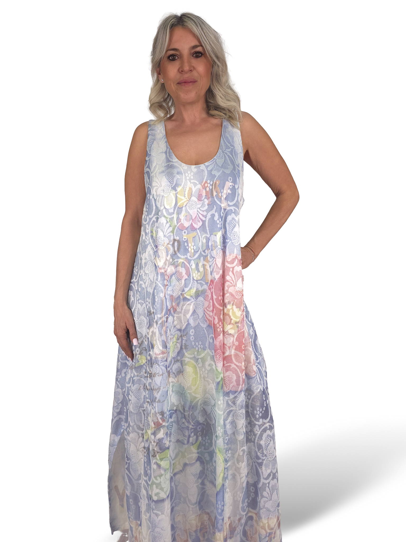 VESTIDO DE LINHA BORDADA