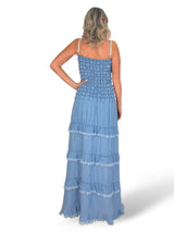 VESTIDO JEANS COM FOLHO