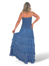 VESTIDO JEANS COM FOLHO
