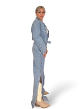 Completo in denim Jot con bottoni