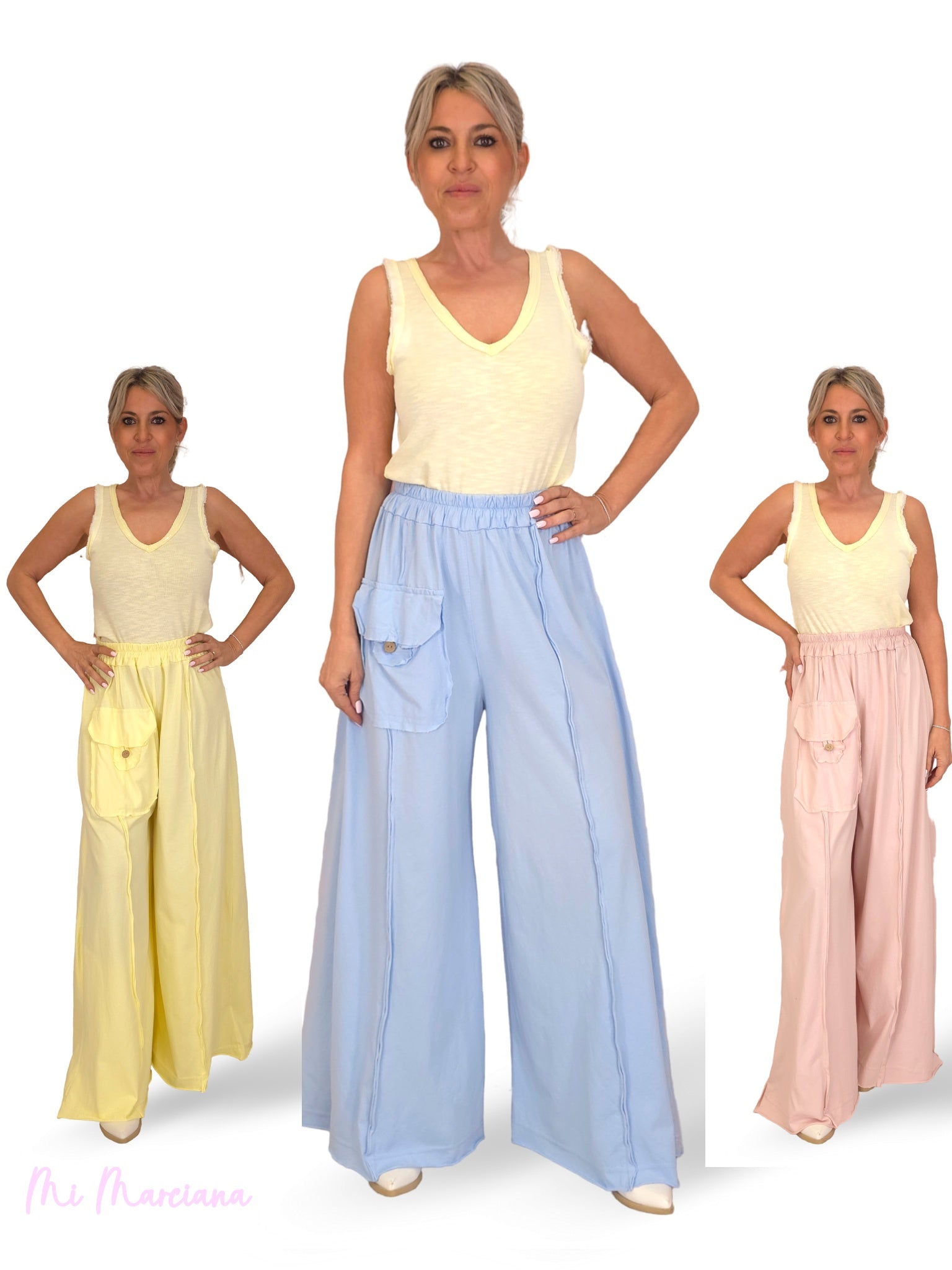 Pantaloni palazzo in cotone Jot