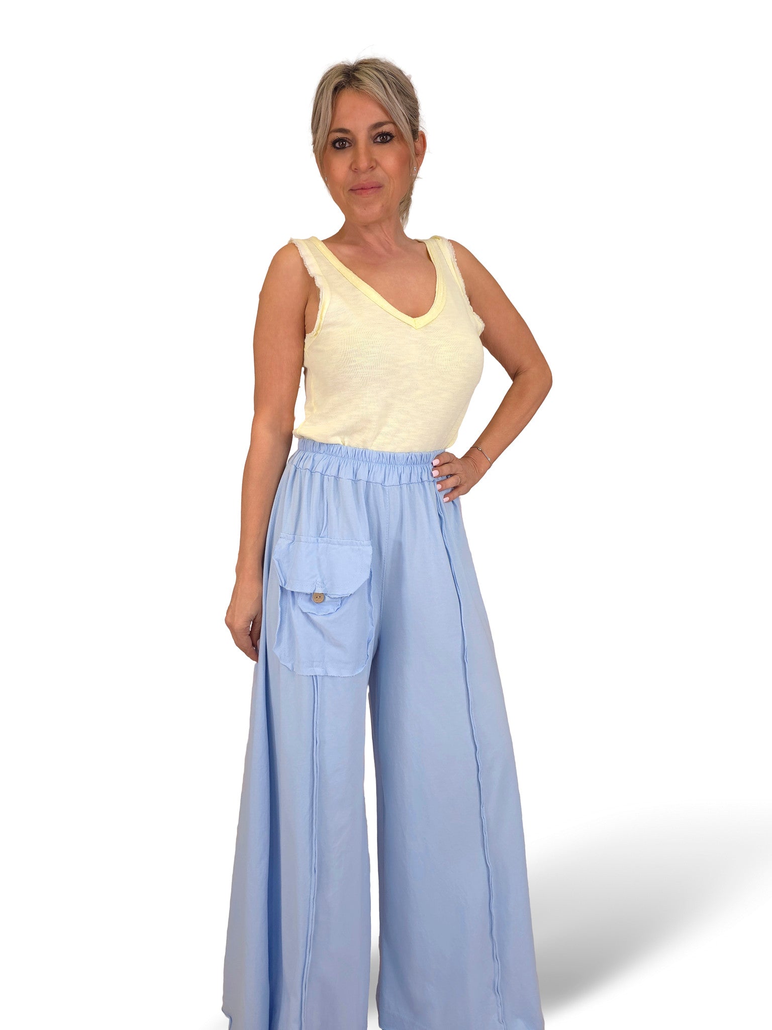 Pantaloni palazzo in cotone Jot