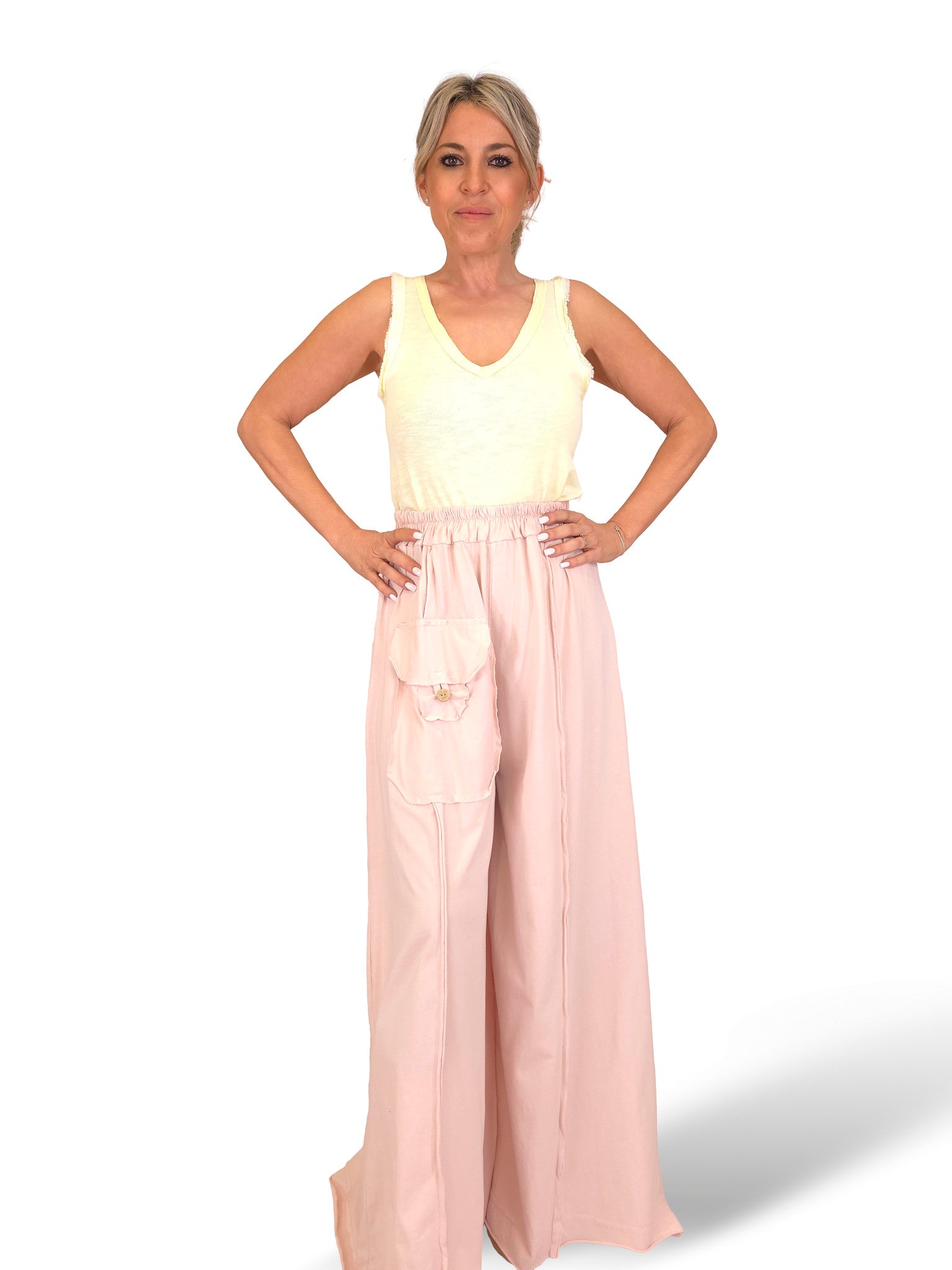 Pantaloni palazzo in cotone Jot