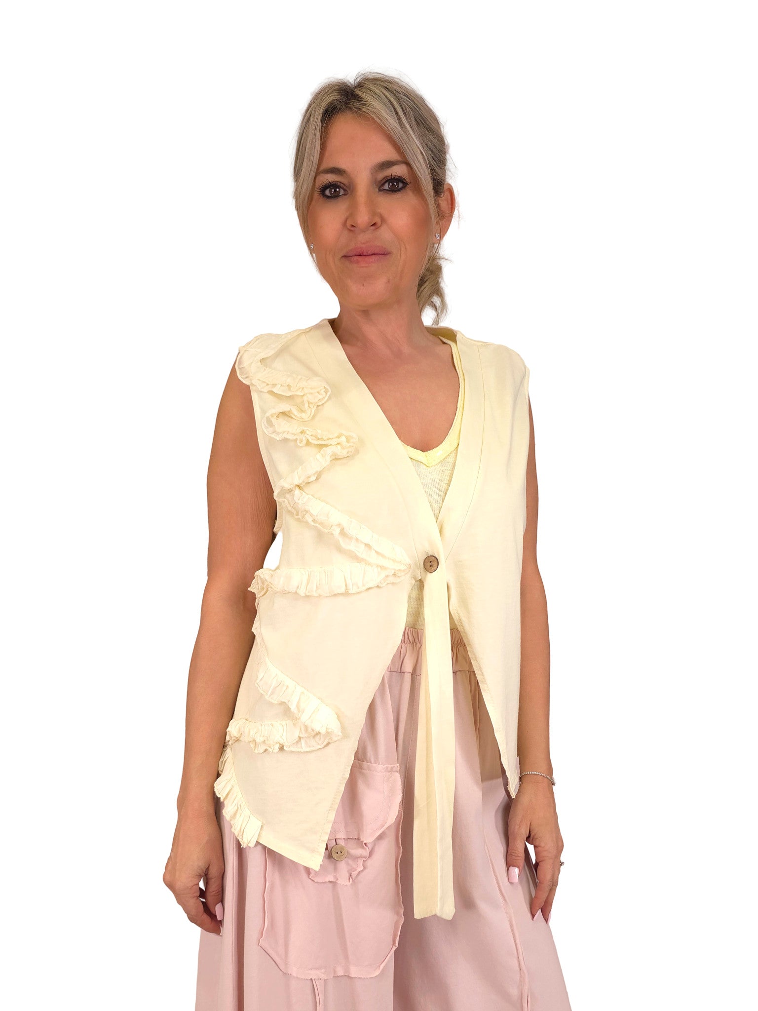 Gilet asimmetrico in cotone JOT