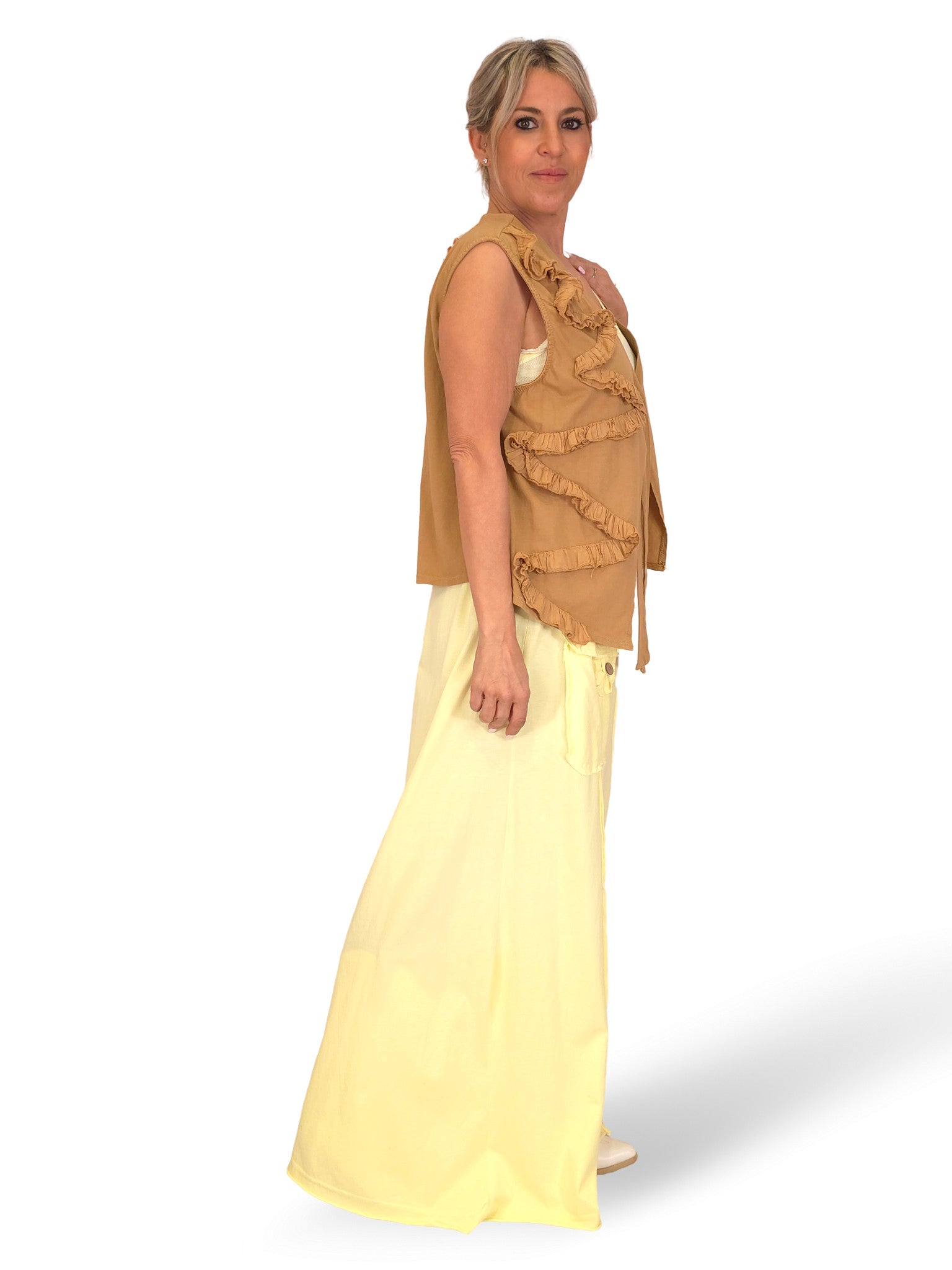Gilet asimmetrico in cotone JOT