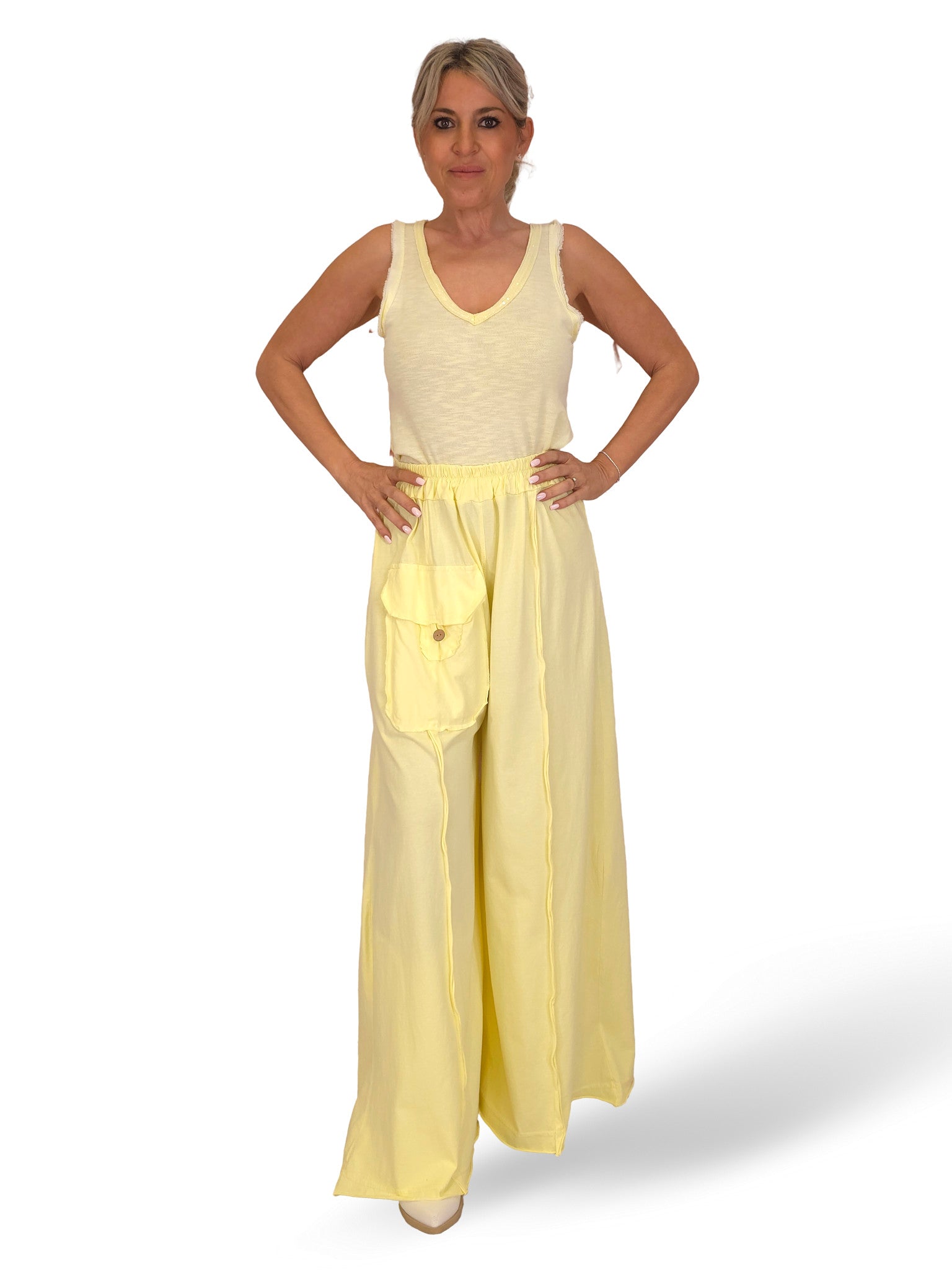 Pantaloni palazzo in cotone Jot