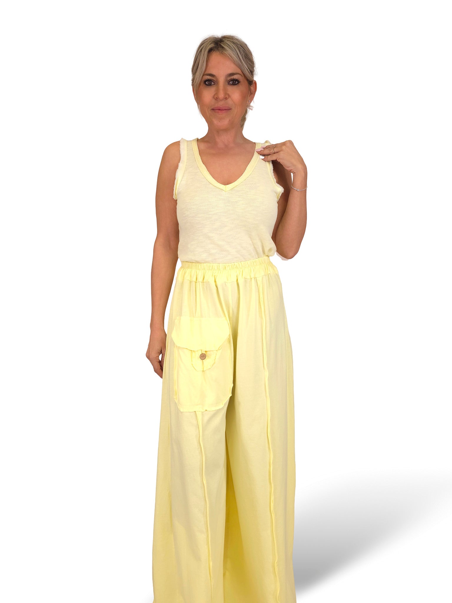 Pantaloni palazzo in cotone Jot