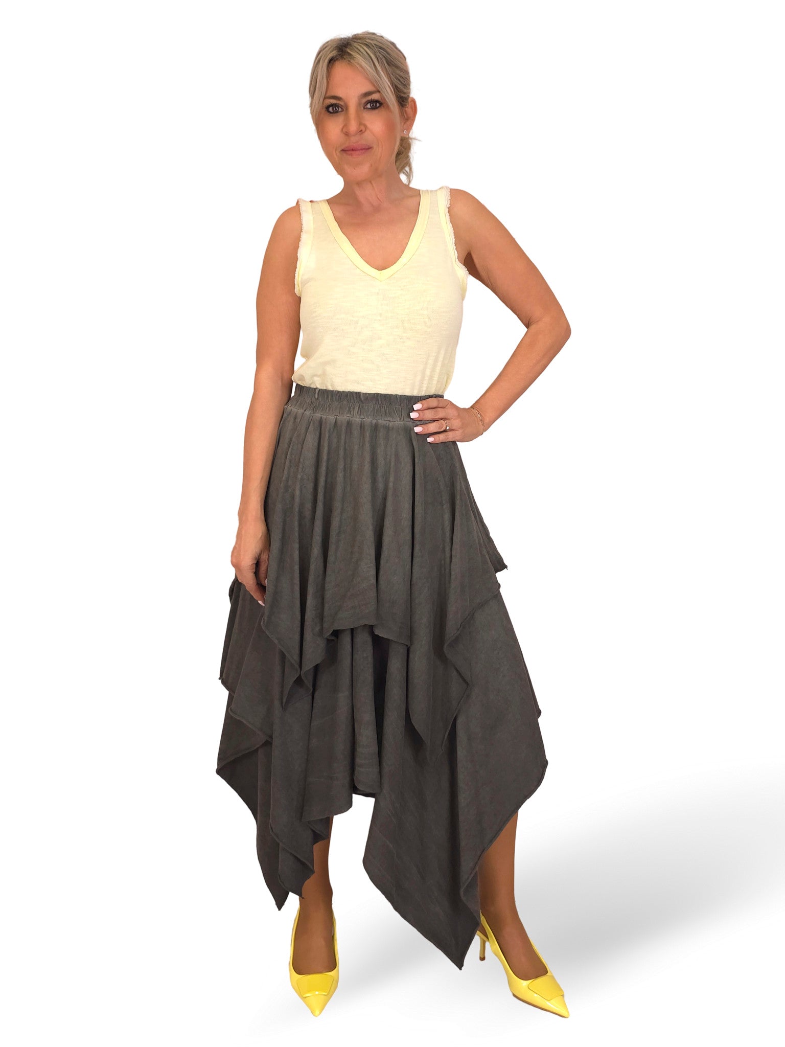 FALDA CAPAS PICO ALGODON