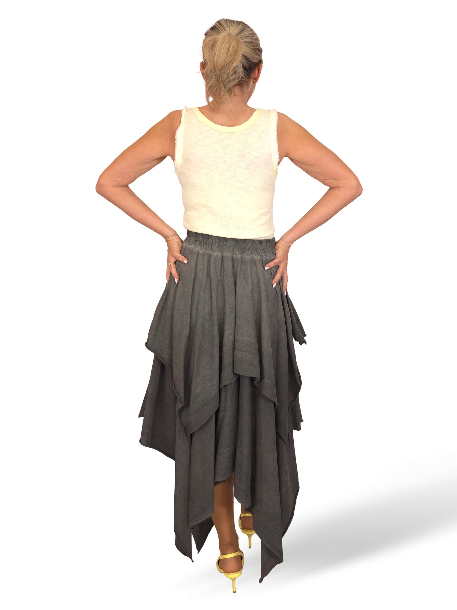 FALDA CAPAS PICO ALGODON