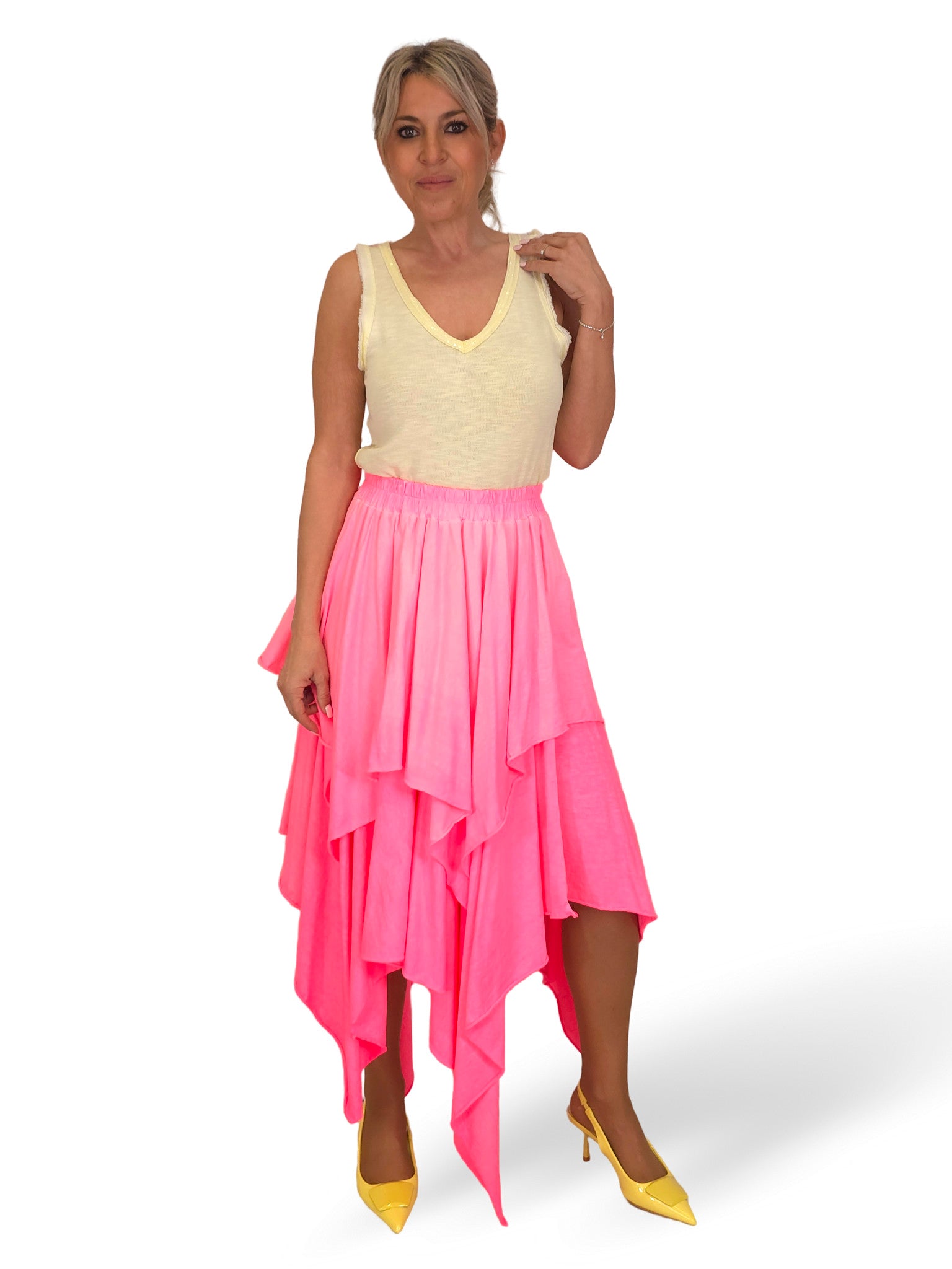 FALDA CAPAS PICO ALGODON