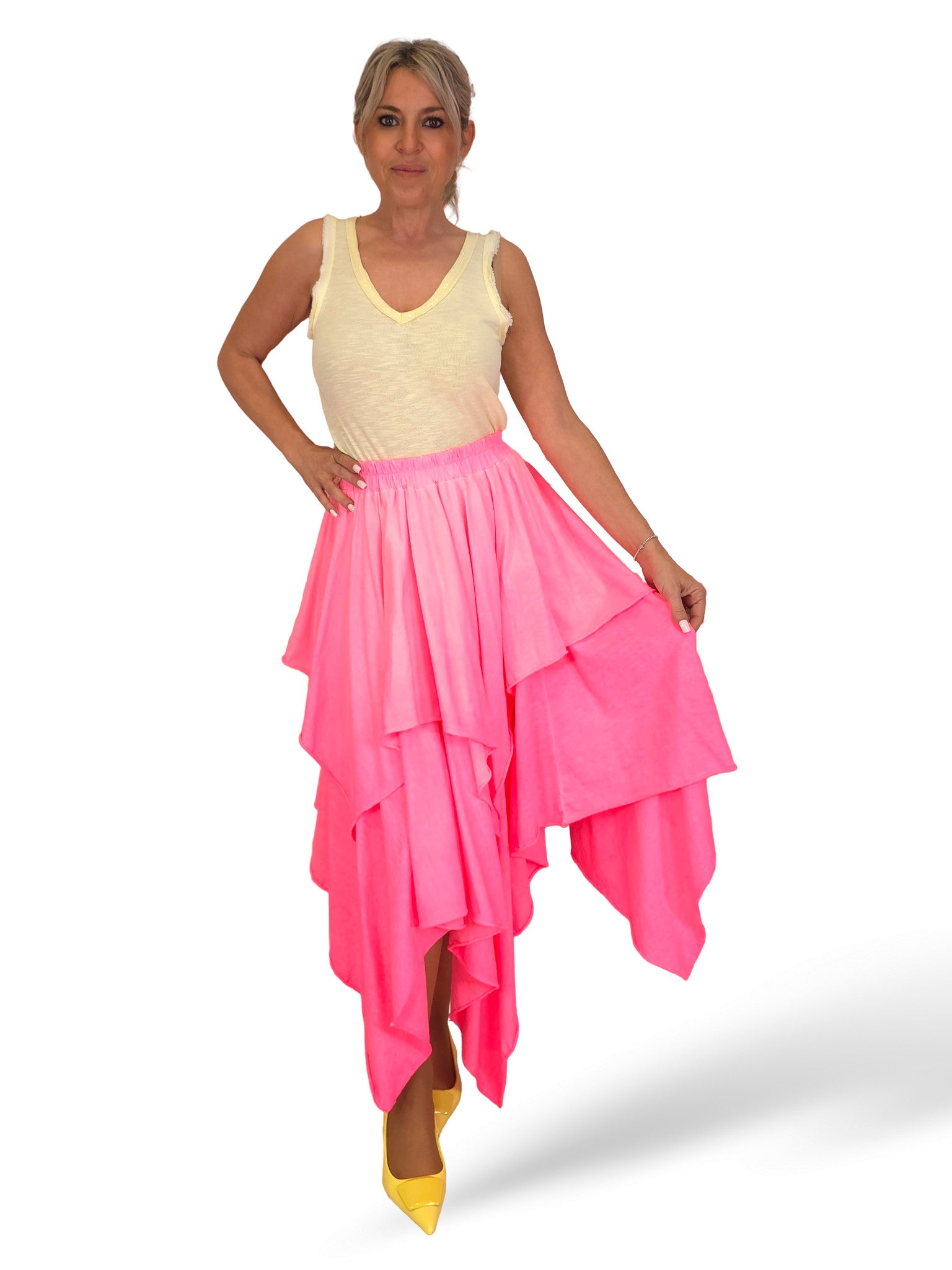 FALDA CAPAS PICO ALGODON
