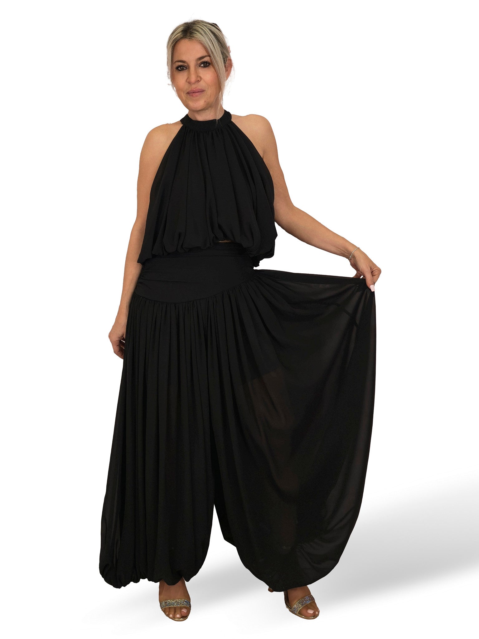 ENSEMBLE HAUT ET PANTALON EN CHIFFON ALIDN