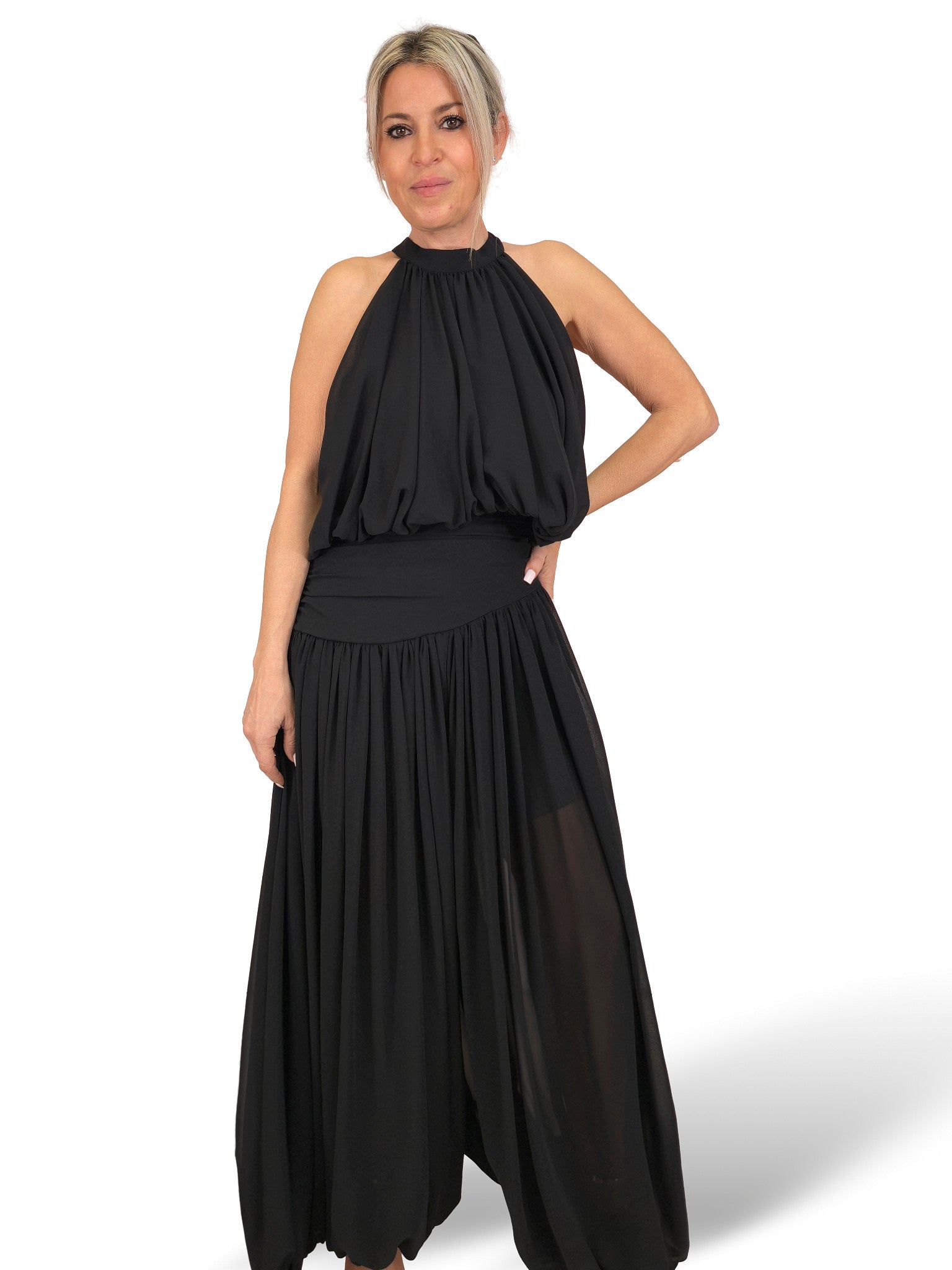 ENSEMBLE HAUT ET PANTALON EN CHIFFON ALIDN