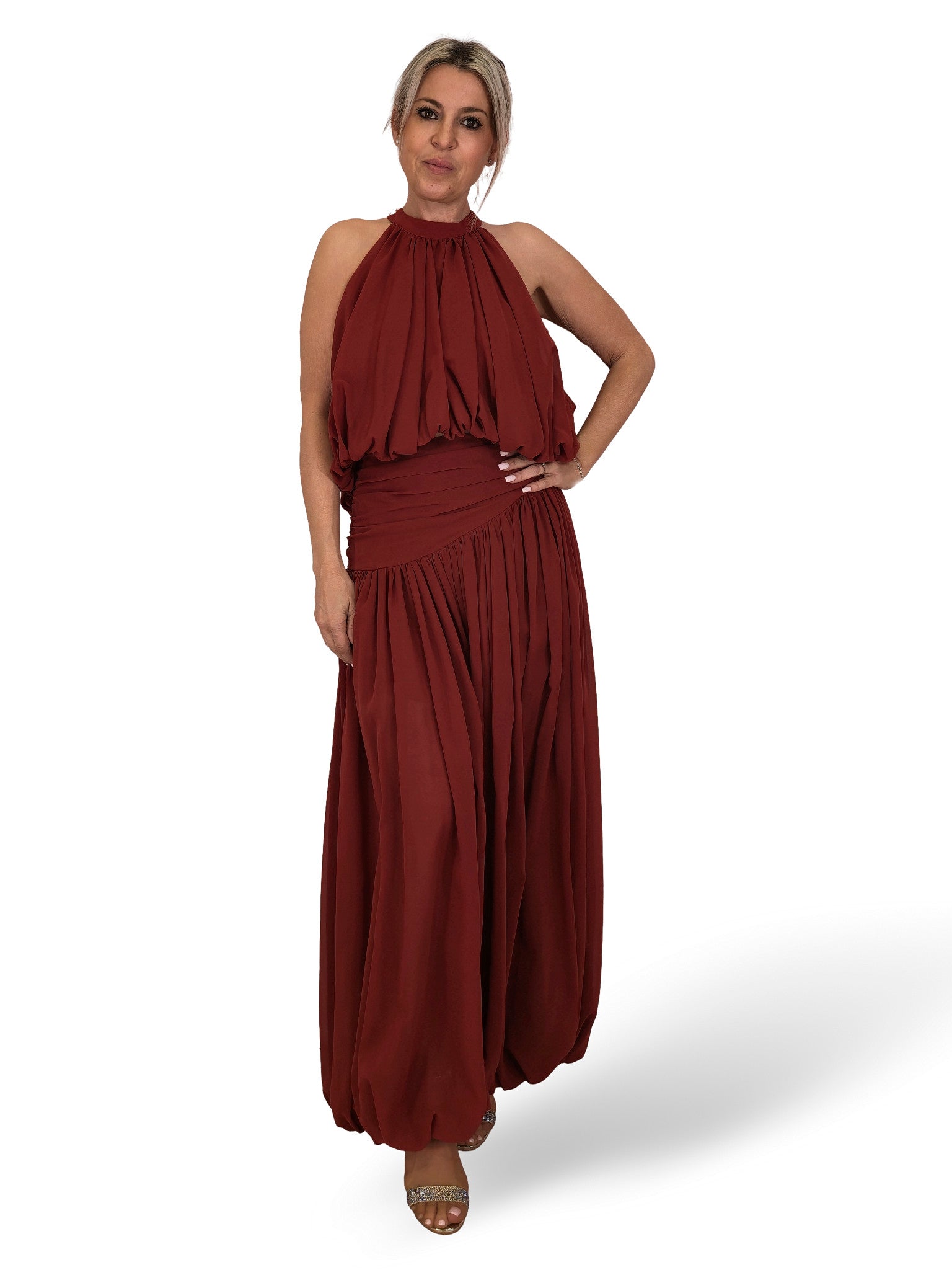 ENSEMBLE HAUT ET PANTALON EN CHIFFON ALIDN