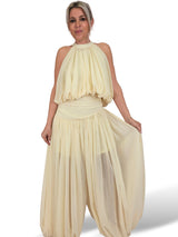 ENSEMBLE HAUT ET PANTALON EN CHIFFON ALIDN