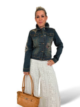 JOT bestickte Jeansjacke