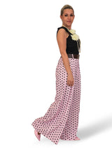 Palazzo-Hose mit Polka-Dots und Falten