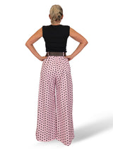 Palazzo-Hose mit Polka-Dots und Falten
