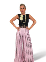 Palazzo-Hose mit Polka-Dots und Falten