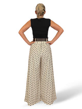 Palazzo-Hose mit Polka-Dots und Falten