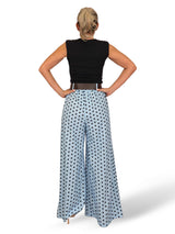 Palazzo-Hose mit Polka-Dots und Falten