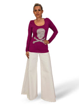 CAMISETA CALAVERA BRILLOS JOT