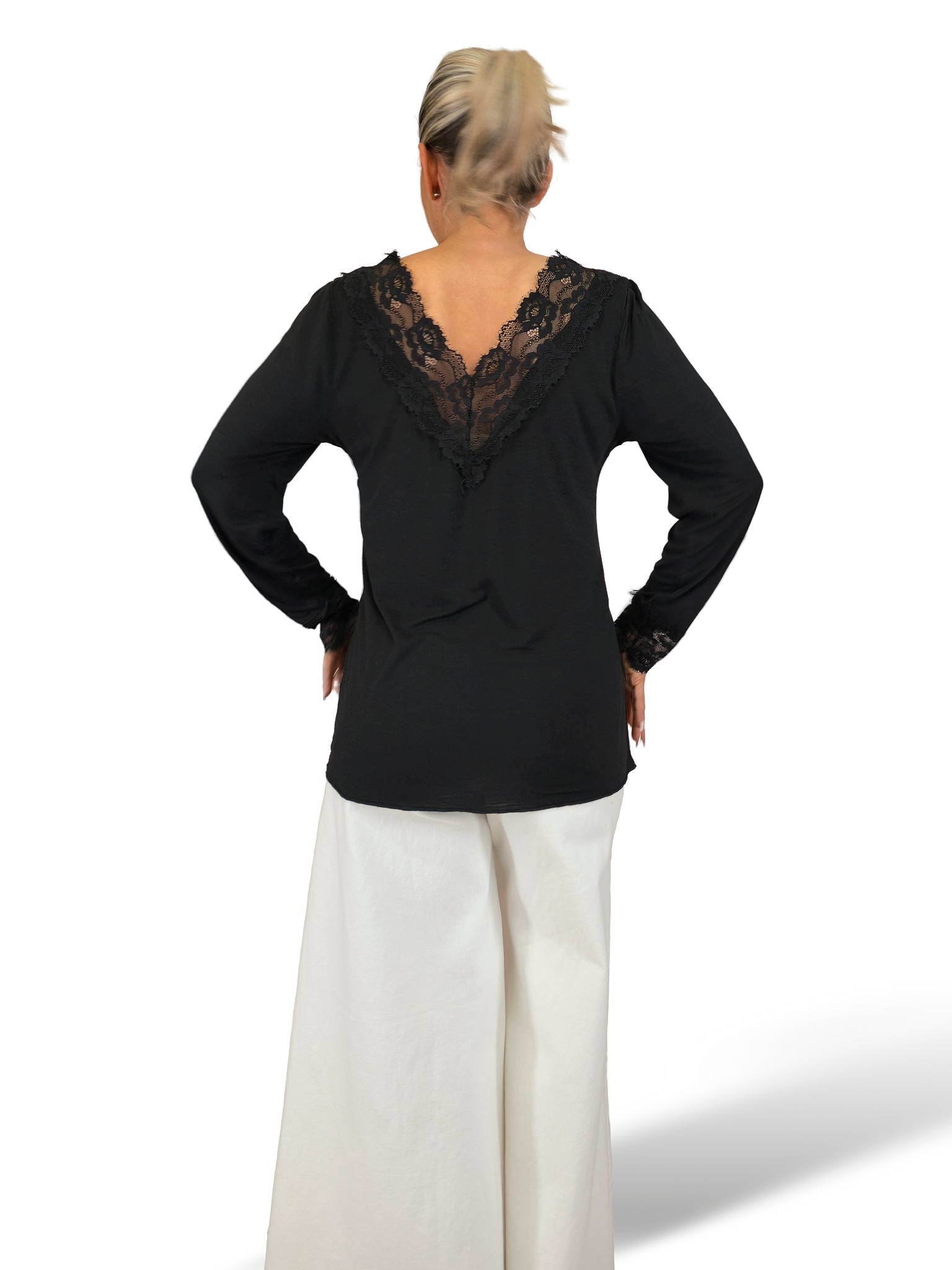 Top de lingerie de manga comprida JOT