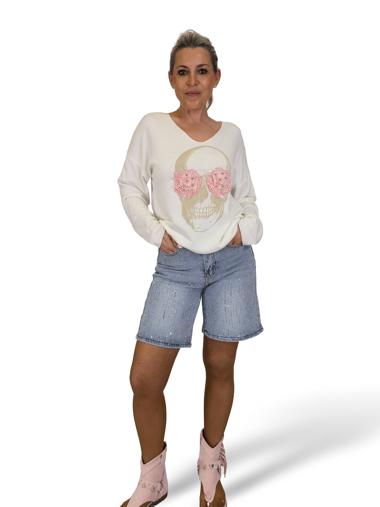 JERSEY CALAVERA OJOS FLORES