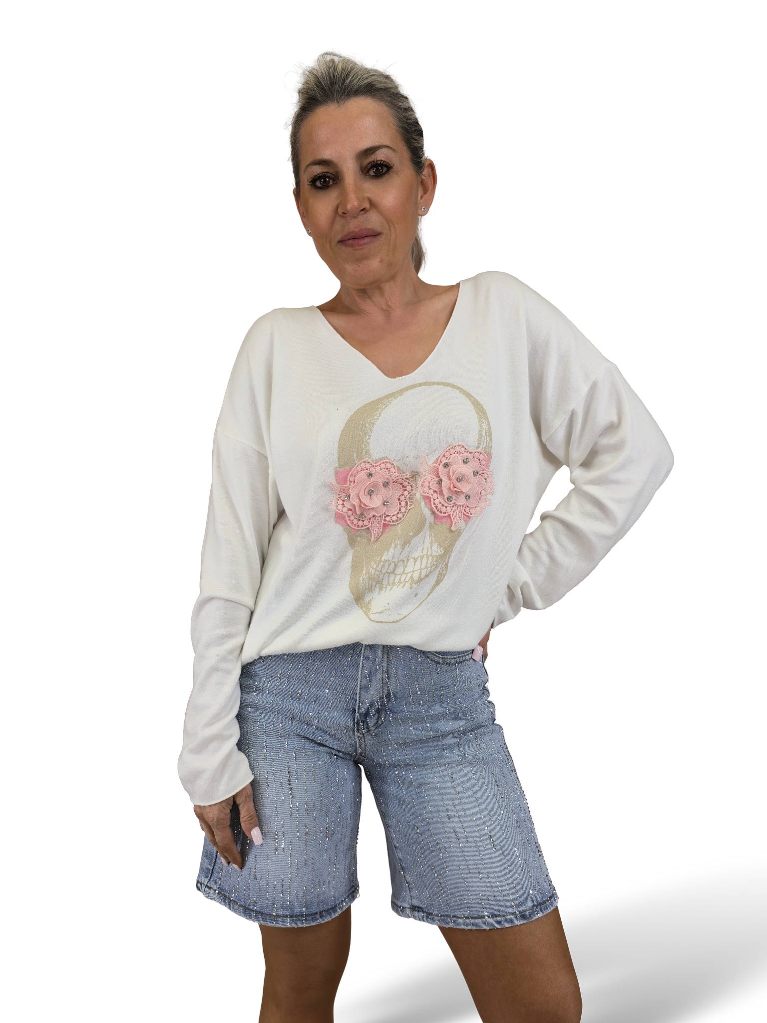 JERSEY CALAVERA OJOS FLORES