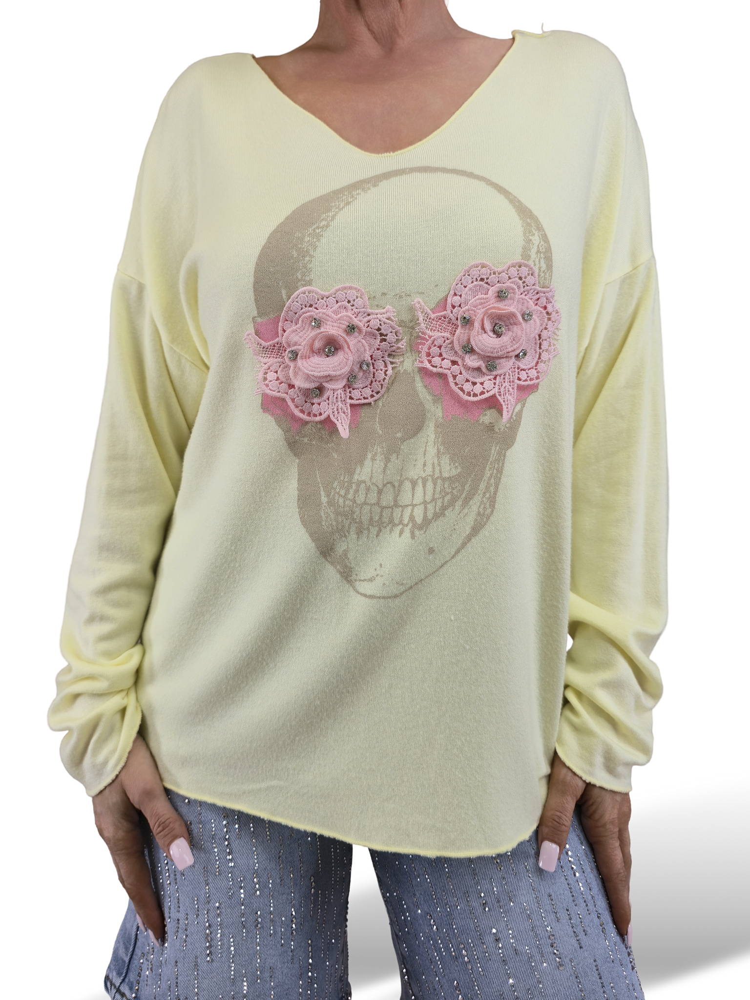 JERSEY CALAVERA OJOS FLORES