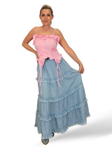 FALDA TENCEL DESFLECADA