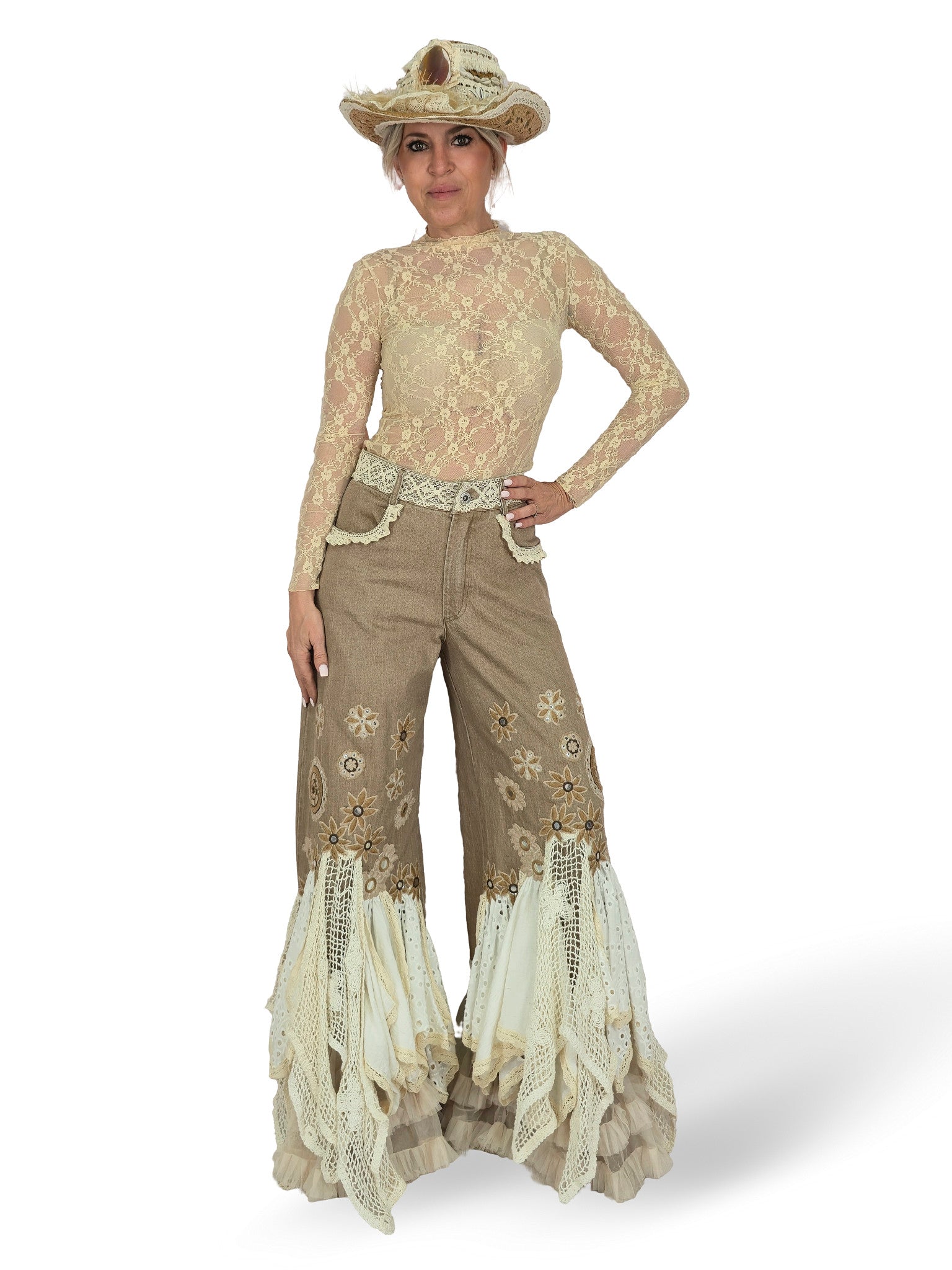 PANTALON ATELIER SOMBRERO JOT MARRON