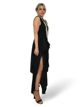 VESTIDO CUERPO FALDA DRAPEADO GASA JOT