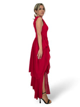 VESTIDO CUERPO FALDA DRAPEADO GASA JOT