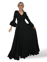 BATA FLAMENCA NEGRO LUNARES