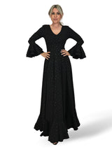 BATA FLAMENCA NEGRO LUNARES