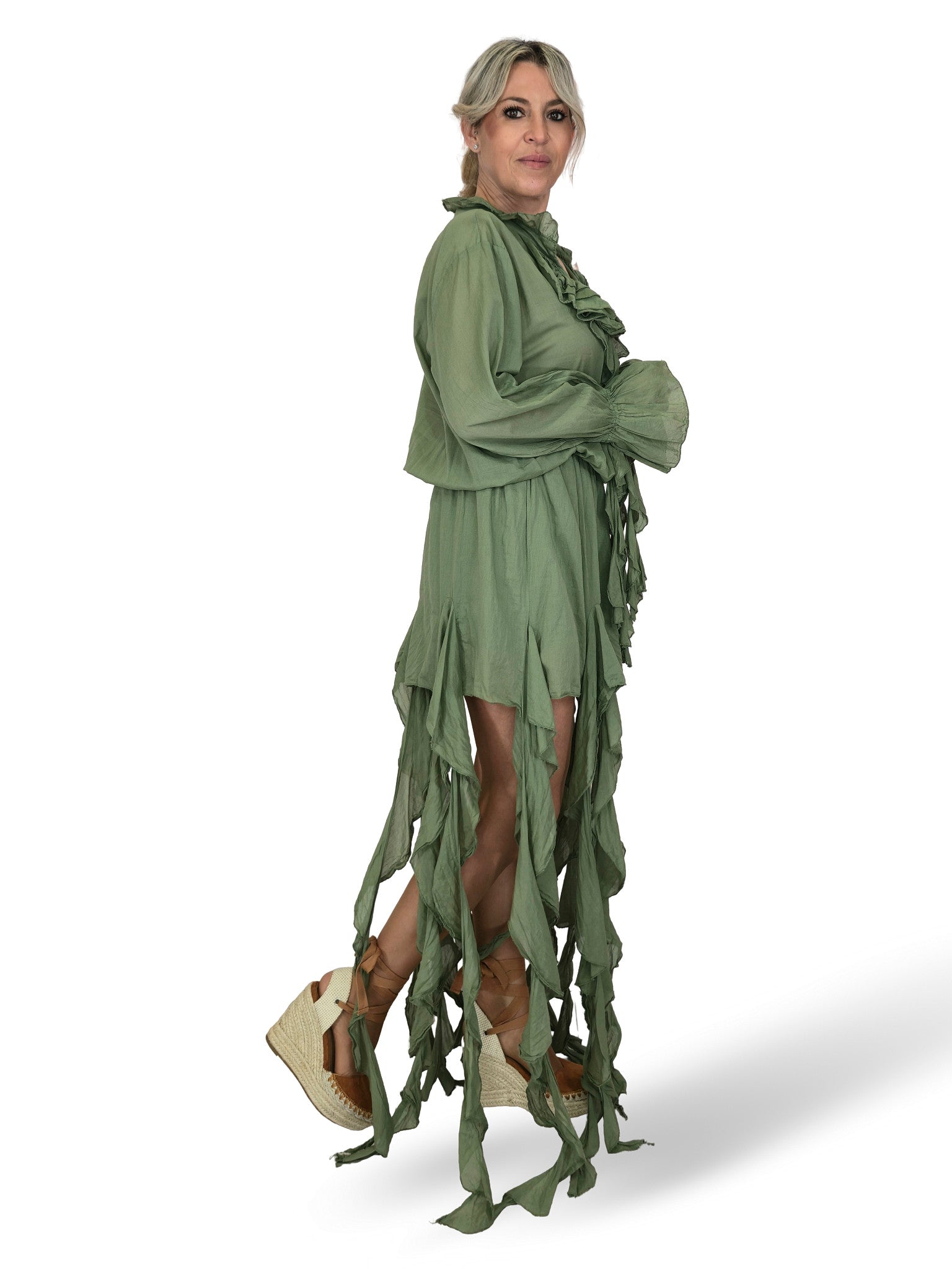VESTIDO VOLANTES GASA BOAL JOT