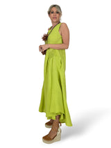 VESTIDO LINO DRAPEADO LATERAL JOT