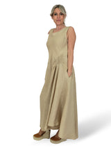 VESTIDO LINO DRAPEADO LATERAL JOT