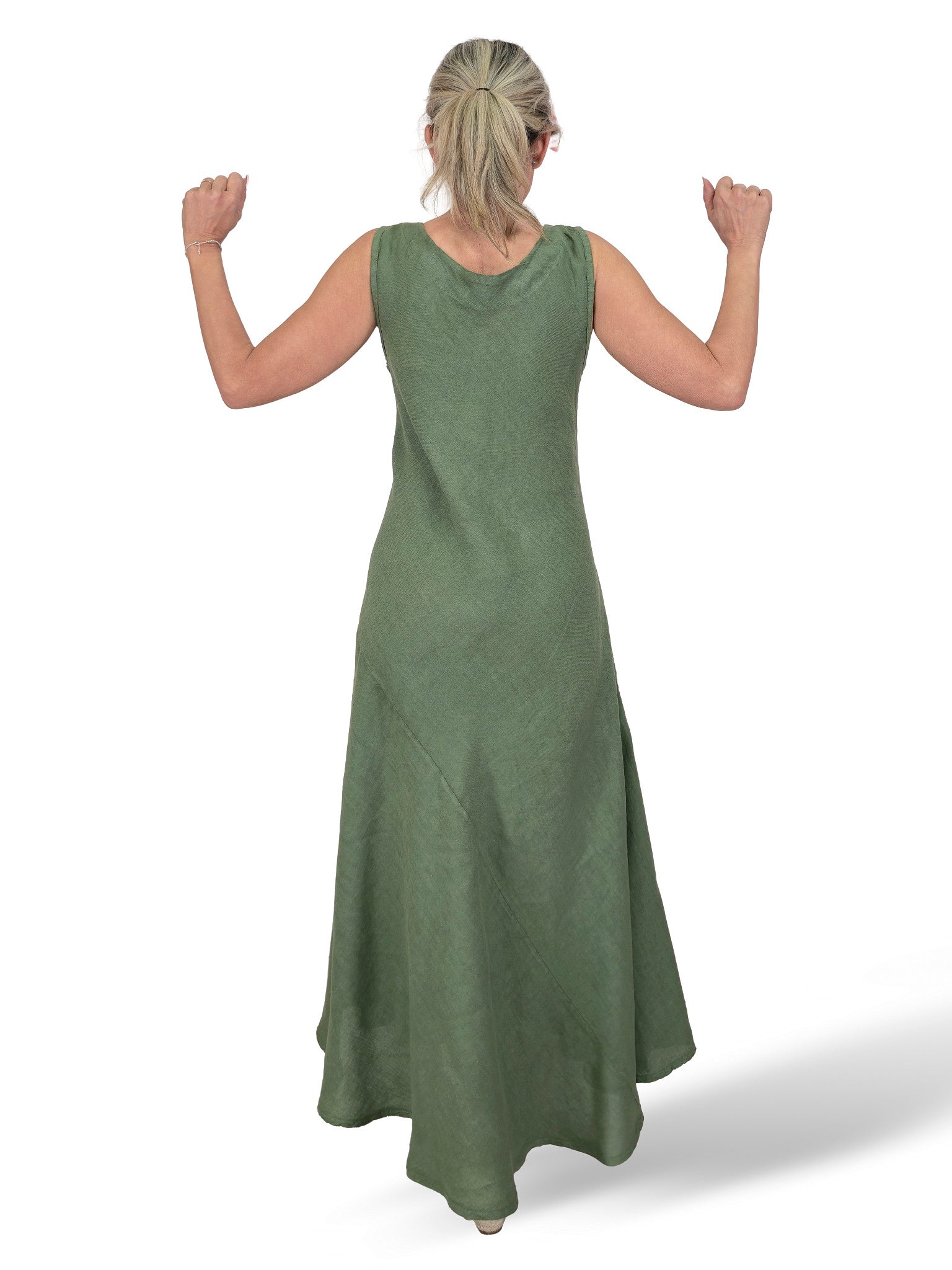 VESTIDO LINO DRAPEADO LATERAL JOT