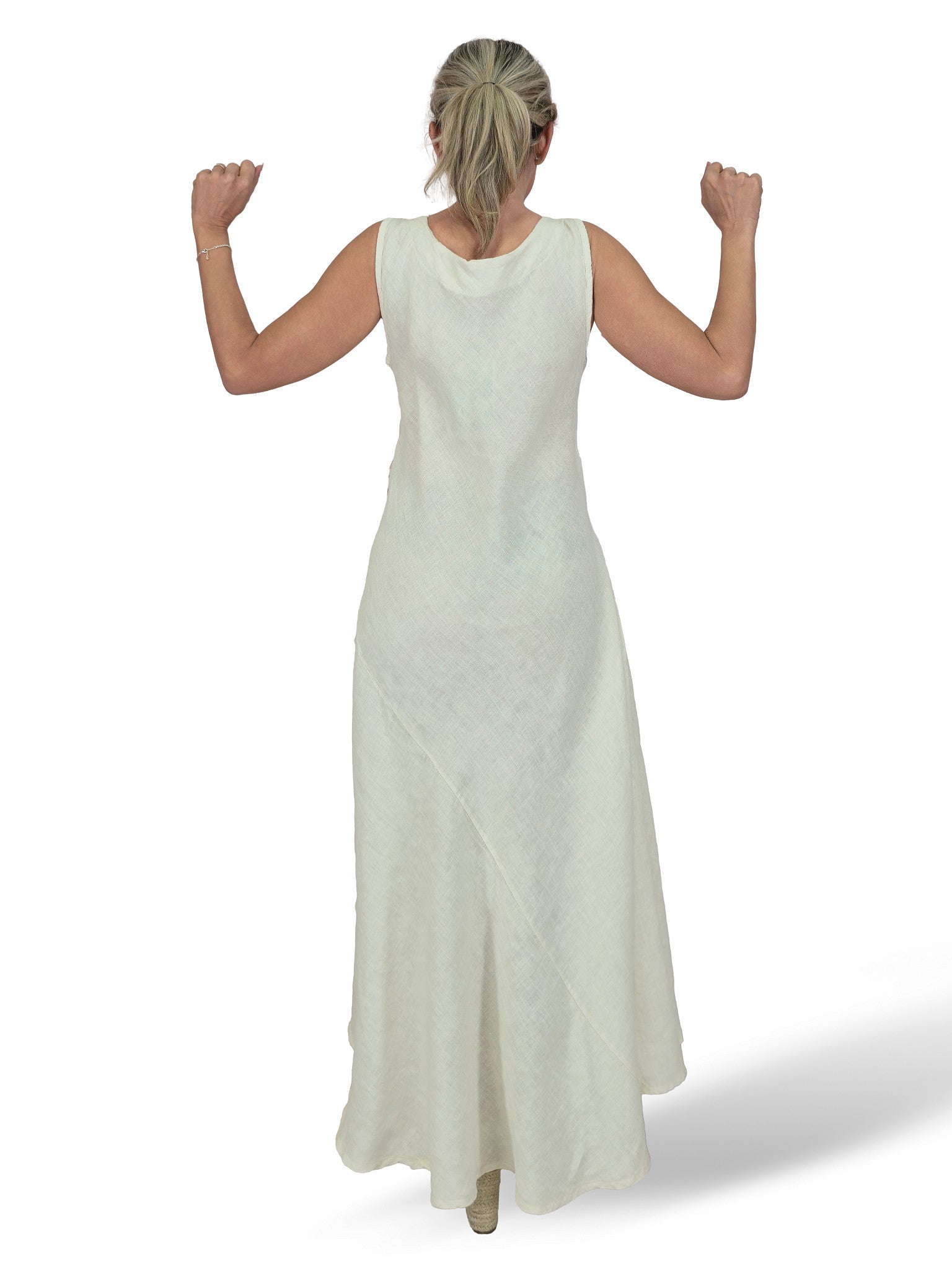 VESTIDO LINO DRAPEADO LATERAL JOT